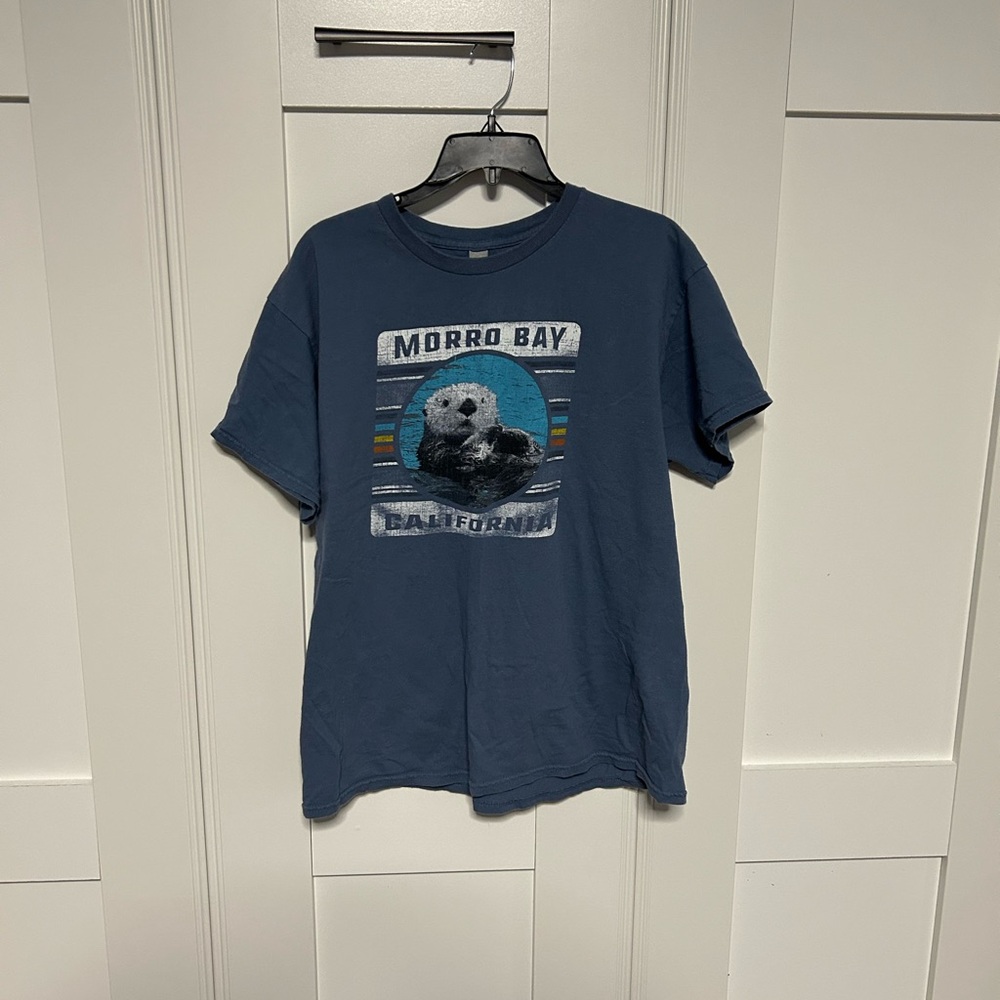 Morro Bay California shirt. Blue in color with cute otter on the front.